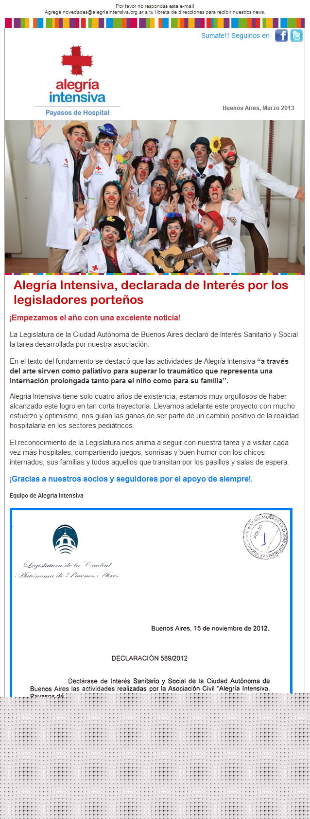 Newsletter Marzo 2013